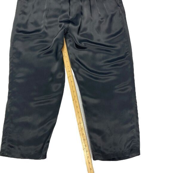 Zara Satin Silky Pleated Dress Pants Womens XXL Straight Leg Comfy Lightweight - Picture 11 of 14